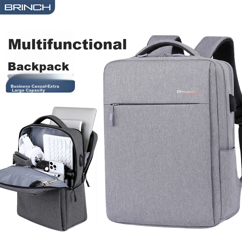 BRINCH Laptop Backpack 17/17.3 Inch Large Capacity Business Commute Suitable for Xiaomi Huawei Laptop Bag