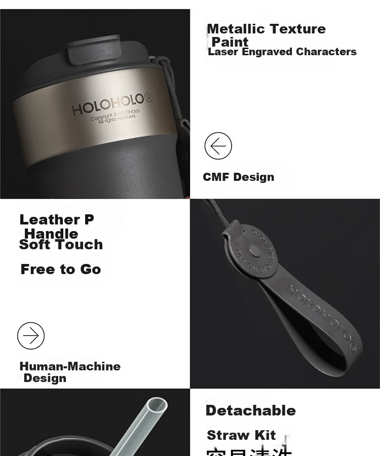 HOLOHOLO 316L Stainless Steel Insulated Coffee Mug, Stylish Gift for Men And Women, Mid-Autumn Festival Essential, Water Bottle for Children And Students 8