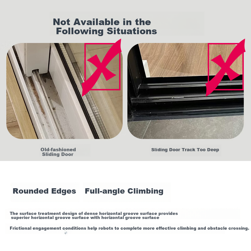 Shuangwei Slope Pad Robot Vacuum Cleaner Accessories, Compatible with Ecovacs, Xiaomi, Roborock, Whale, And Chasingmi, Obstacle Threshold Strip Pad Step Climbing Ramp Incline Pad, SD-Slope Pad