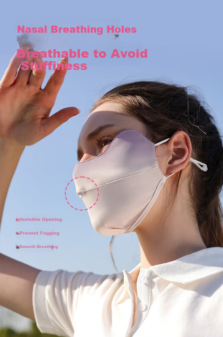 DUSENNA Sun Protection Face Mask, UV-Resistant Face Shield, Face And Eye Guard, Ice Silk Cycling Mask, Purple Gradient 9