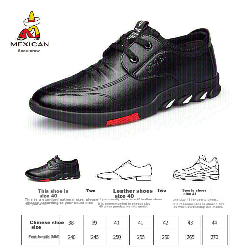 MEXICAN Autumn And Winter New Business Casual Leather Shoes for Men, Formal Dress British Style Driving Lightweight DCR113 Black 44