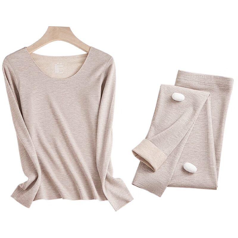 MOXTOC Premium German Velvet Thermal Underwear Set for Women Autumn Winter Soft Cotton Seamless Fleece Silk Autumn Clothes Slim Fit Base Layer