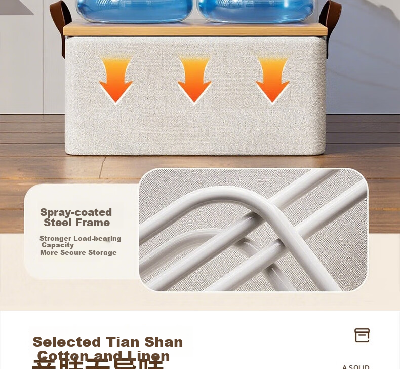 Huaqizhigu Storage Box, Clothes And Pants Organizer, Closet Underwear Storage Container, Cotton And Linen Foldable Storage Solution, Medium Size 7