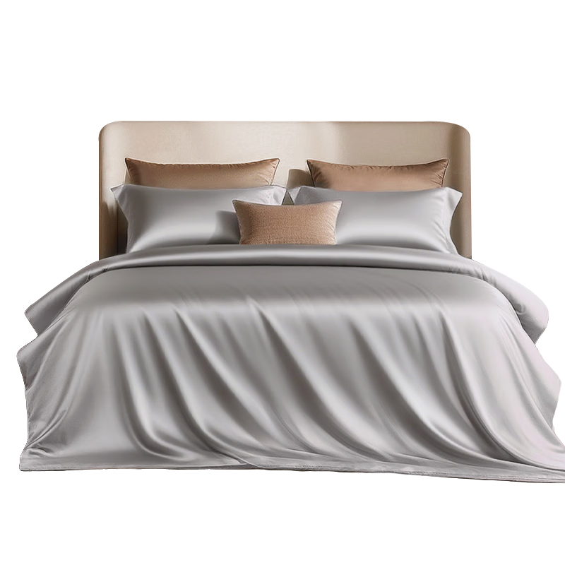 Bravo Fuyanna Four-Piece Bedding Set, 100-Count Long-Staple Cotton Sateen, Summer High-End Luxury, for 1.8m Bed, Duvet Cover And Bed Sheet, 230*229cm