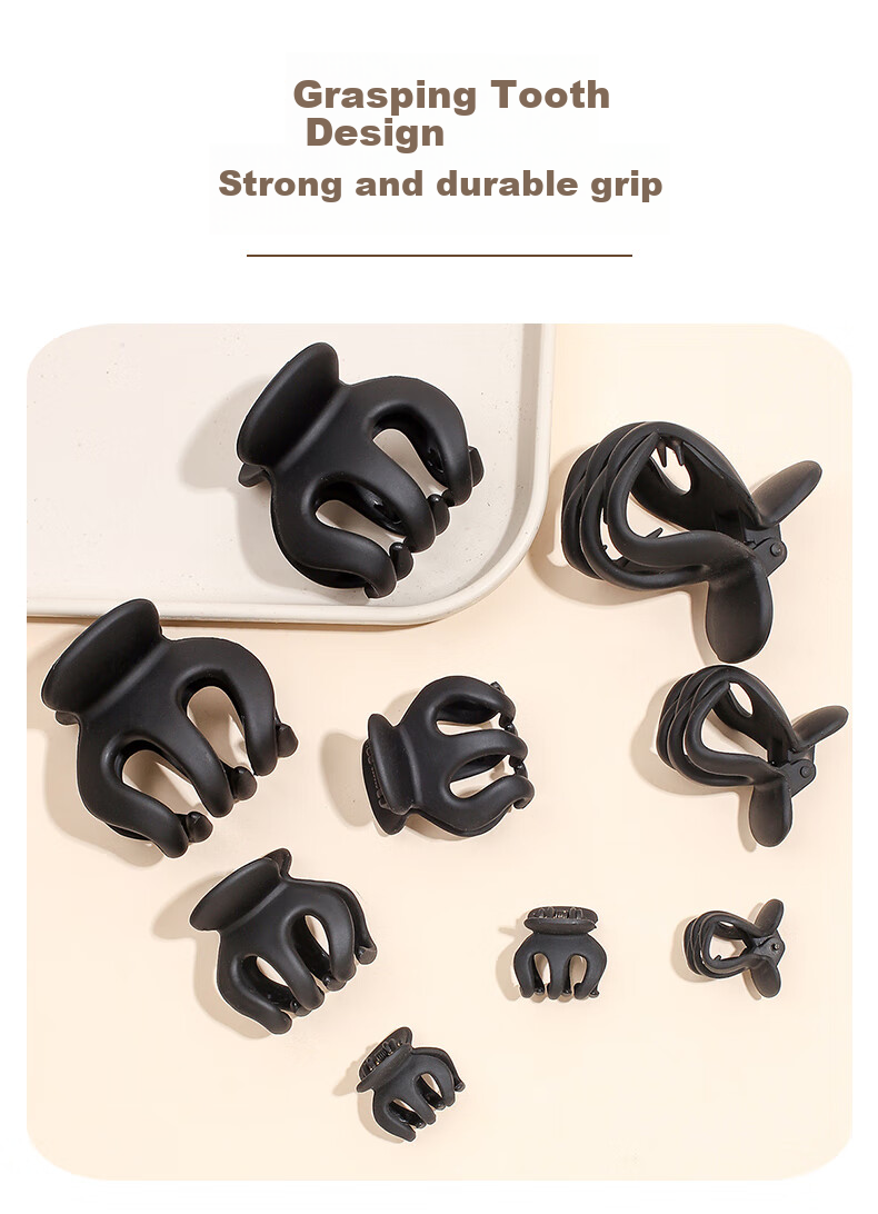 Chense High Ponytail Hair Claw Clips (Set of 14) Medium Pumpkin-Shaped Shark Clips for Back of Head And Bu 6