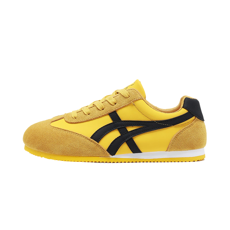La Chapelle Women's German Training Shoes Casual Sport Simple Thick Sole Height Increasing Sneakers 6625 Yellow Black Size 37