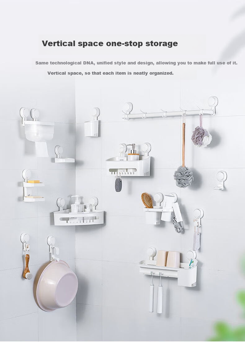 Taili Suction Cup Bathroom Tissue Box, Toilet Paper Holder, Wall-Mounted Storage Rack, Waterproof, No Drilling Required 27
