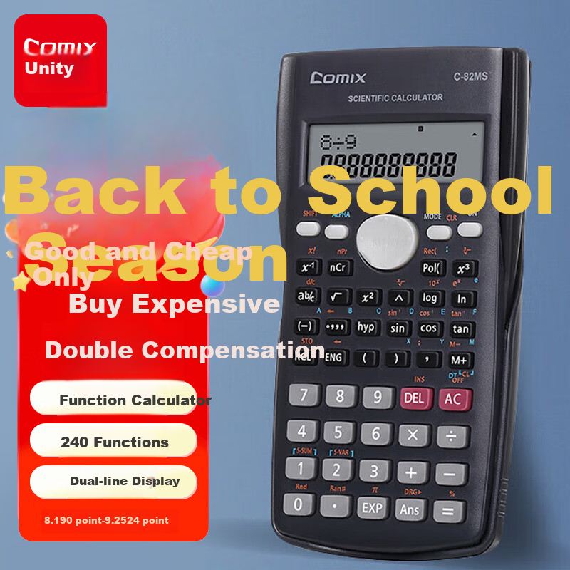 COMIX CPA Exam Calculator 2026 New Regulations Accounting Finance Tax Multifunction Scientific Calculator Dual-Line Display Silent Advanced White