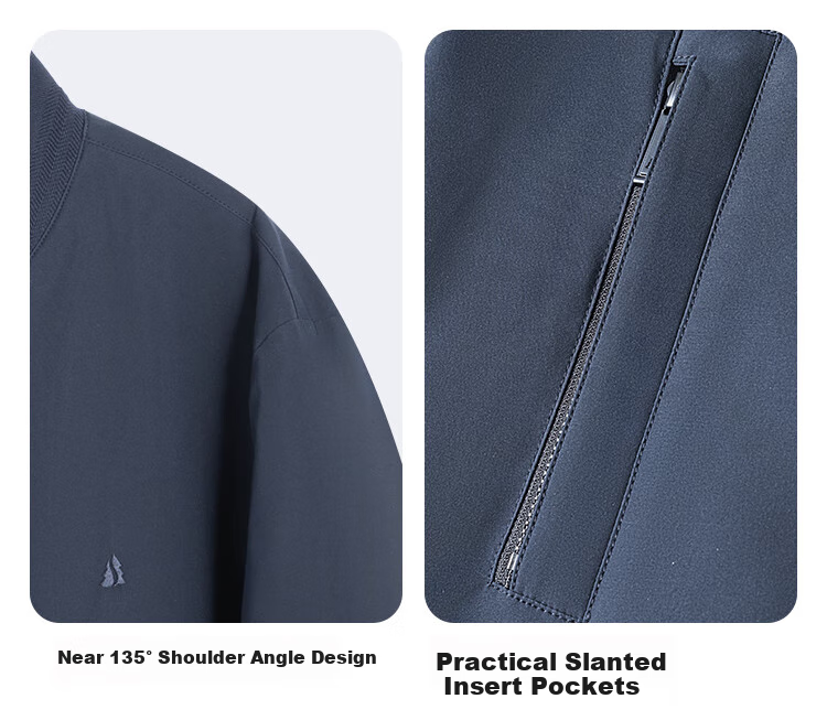 FIRS [Sanfang Technology] Men's Jacket, Autumn Short Style, Wrinkle-Resistant, Business Commute Casual Stand-Collar Zipper Menswear 5