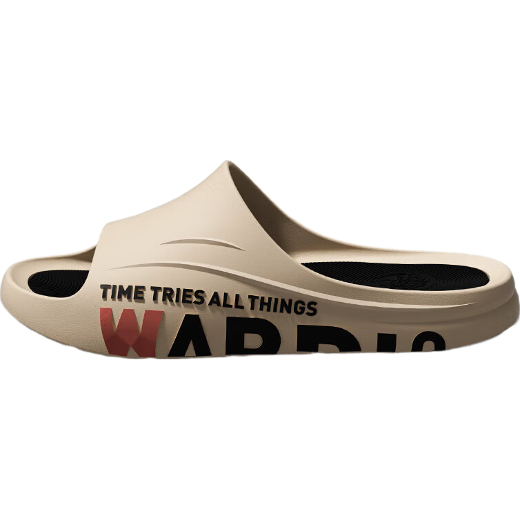 Warrior Men's Summer Thick-Soled Non-Slip Bathroom Slippers, Outdoor Soft Sole Durable Beach Sandals, Khaki Size 40-41