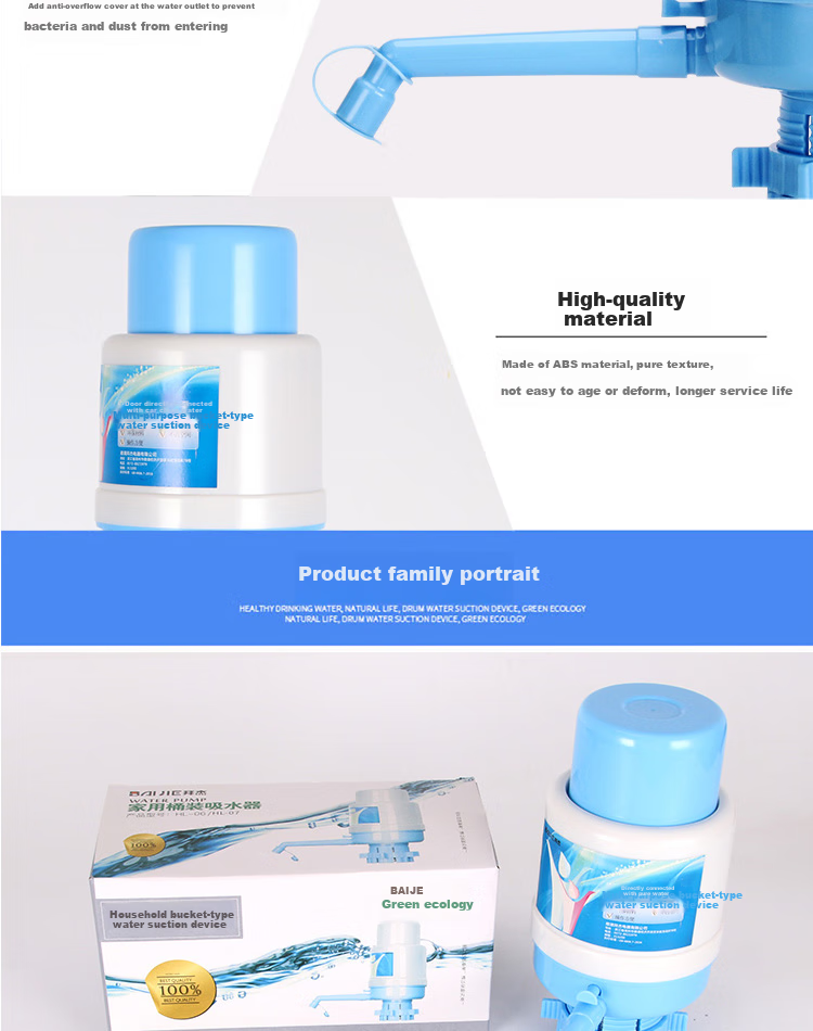 BJ Bottled Water Pump, Pure Water Dispenser, Manual Water Pump, Drinking Water Extractor, Water Dispenser with Hand Pressure 6