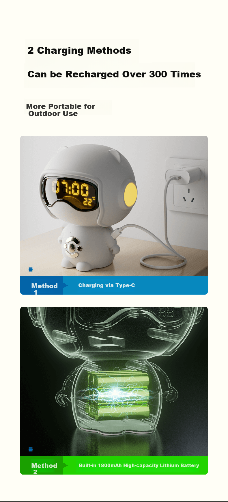 Beianxing AI Voice Smart Alarm Clock for Students, Wake-Up Device, Timer, Children's Alarm Clock, Boys' Timer, Reminder, Powerful Awakening, Back-To Season Gift 9