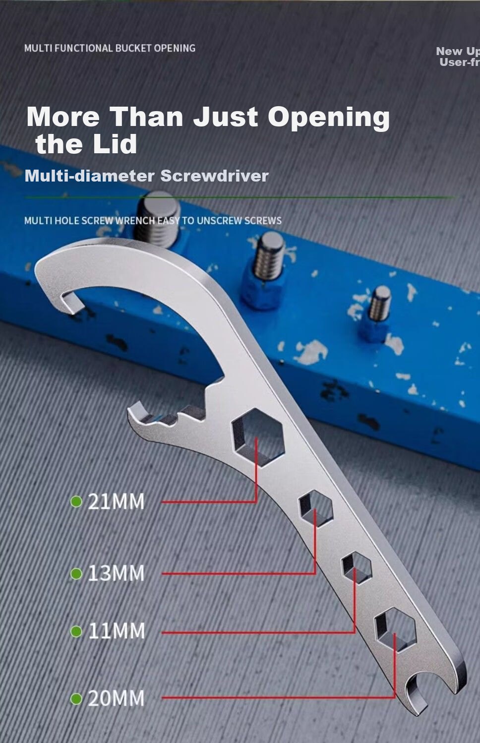 Chengyang Stainless Steel Paint Can Opener, Lid Lifter Tool, Paint Can Wrench, Pry Bar, Lid Opener, Multi-Functional And Easy-To 7