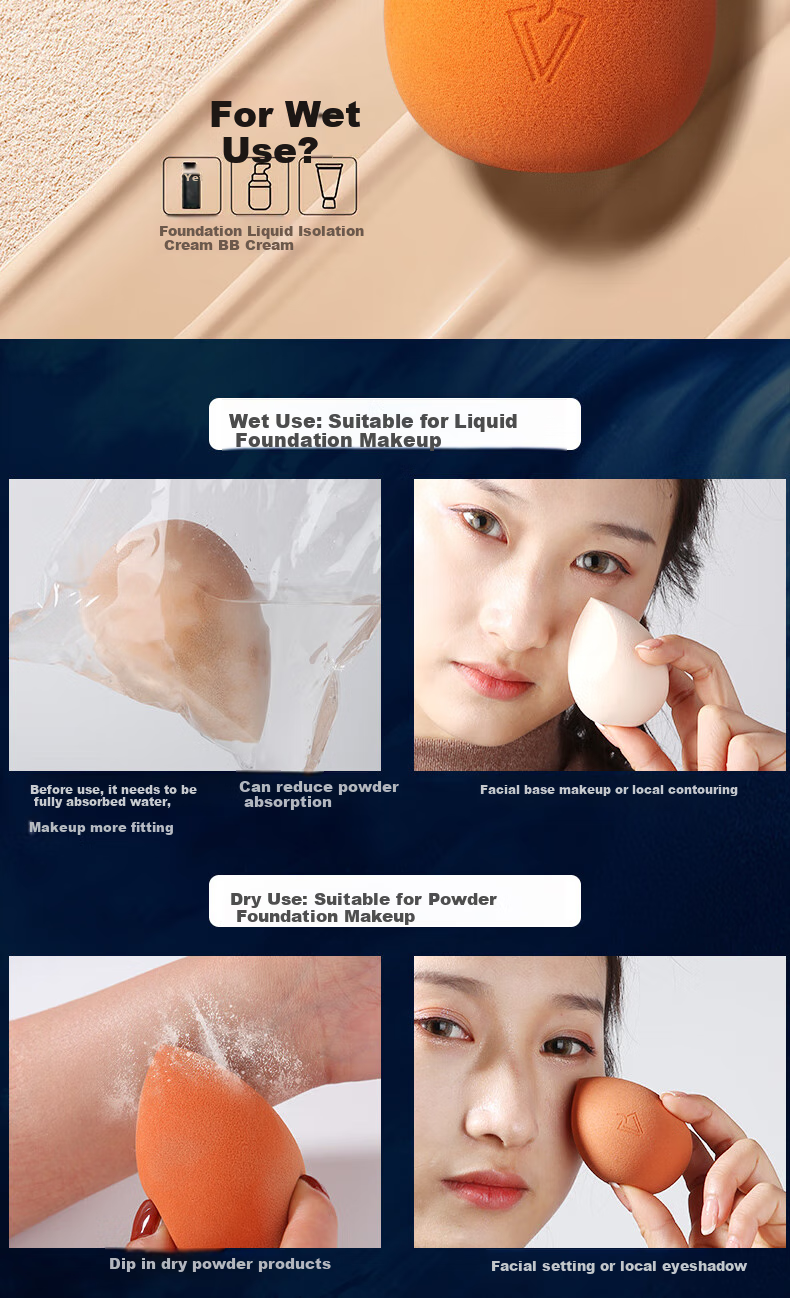 AOLANLA Beauty Blender Set of 3 with Stand, Includes Powder And Makeup Sponge, Individually Wrapped for Storage, Gift Box Packaging, Perfect for Gift-Giving to Friends 8