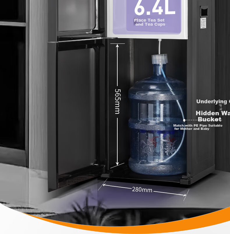 Zhanghong Tea Bar Machine Home Water Dispenser High-End Intelligent Bottom-Loading Water Tank Automatic All-In Kettle Floor-Standing Cabinet-Style Multifunctional Living Room Tea Maker CH-T201 Starry Black 13
