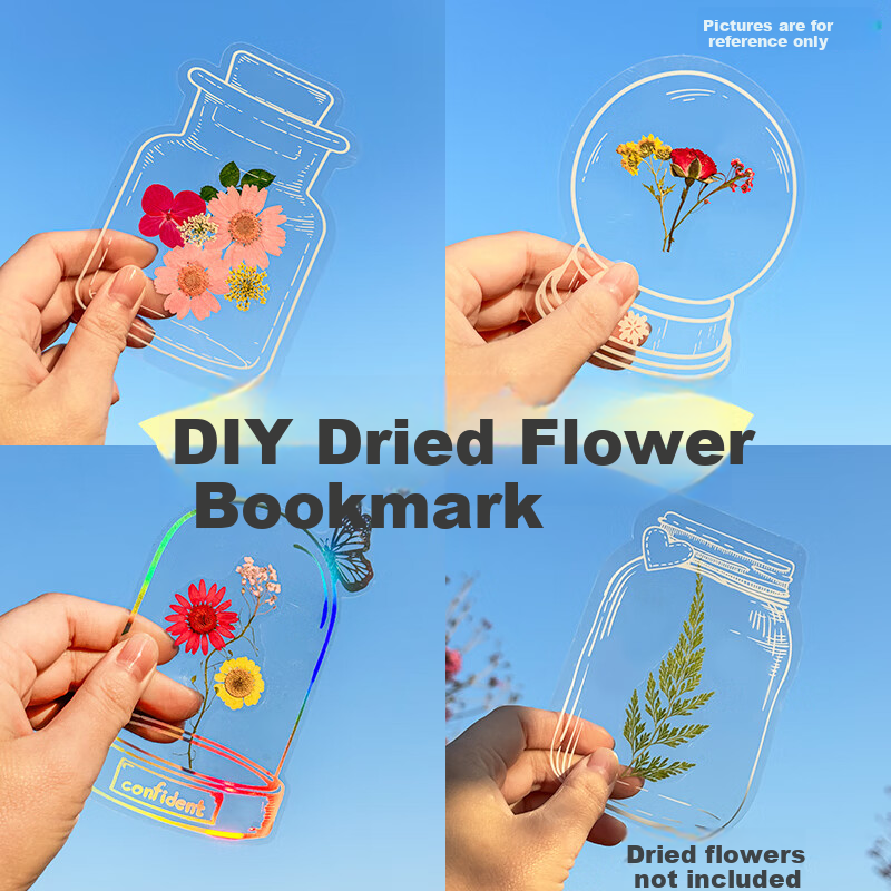 TIANSE Dried Flower Bookmark Material Kit Creative Handmade Craft for Elementary Students Boys and Girls Graduation Souvenir Plant Specimen Lolita Garden Color Series 37 Flowers TS-6139