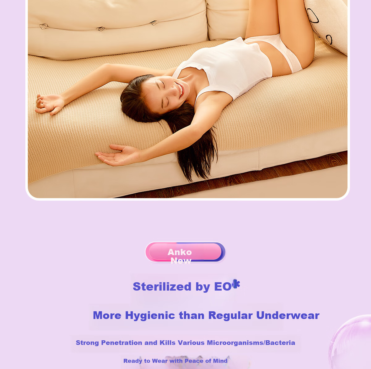Ankexin Maternity Disposable Underwear for Women, Pure Cotton Sterilized Travel Panties, Individually Wrapped Daily Disposable No-Wash XL Size 15 Pieces 7