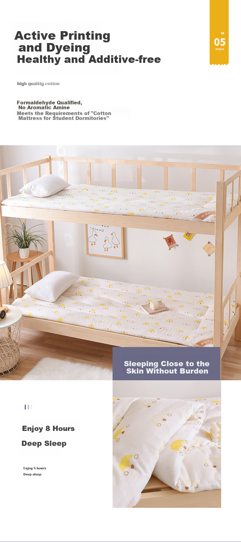 Yunjin Cotton Mattress Pad, Xinjiang Quilt, All-Cotton Single Bed Pad, Small Crown, 0.9-Meter Bed 9