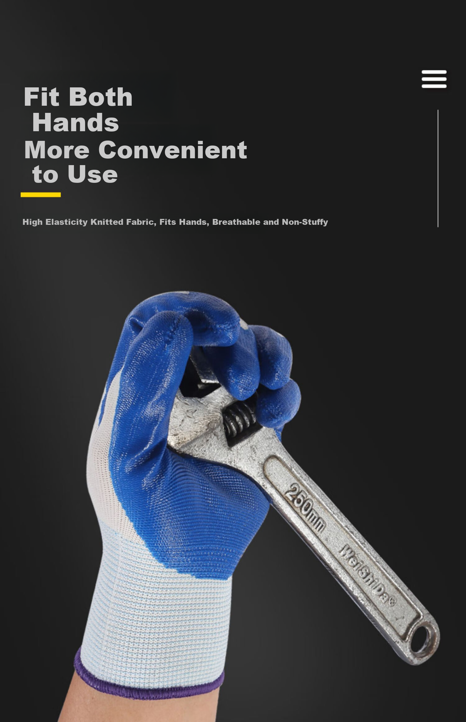 GUANNUODA Nitrile Rubber Work Gloves, 12 Pairs/pack, Wear-Resistant, Oil-Resistant, Waterproof Coated Gloves, Construction Site Auto Repair Building Protective Gloves 11