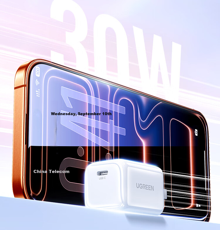 UGREEN 30W Charger GaN Adapter Compatible with Apple IPhone 18 Pro Max/17 Duo/16 DJI, PD20/27W Fast Charging for Phones, IPad, Type-C Quick Charge Plug 7