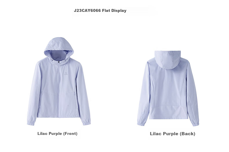 CAMEL Thin Fleece Windbreaker, Women's Outdoor Water-Repellent Slim-Fit Woven Jacket, J23CAYL6066, Lavender Purple, Size S 28