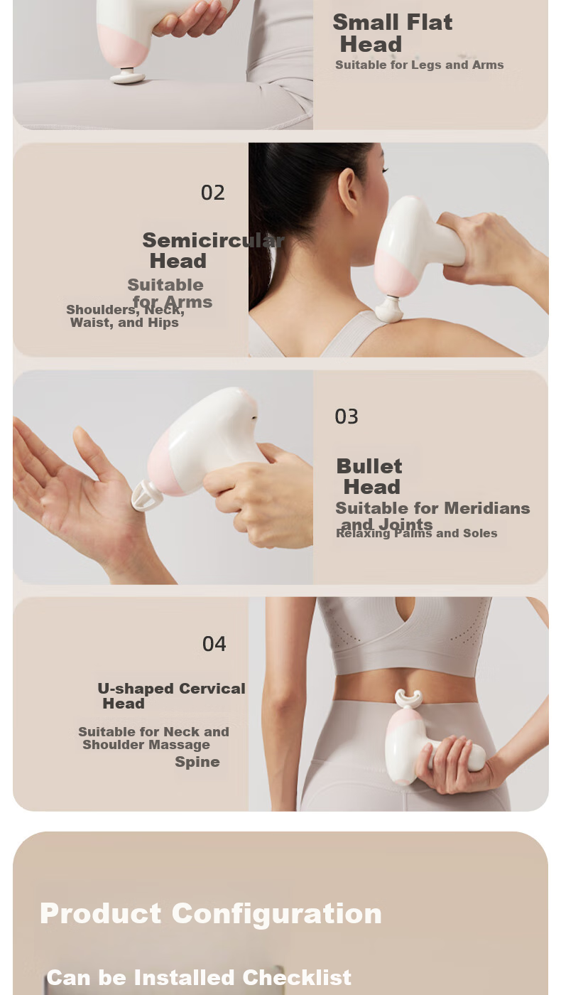 Yottoy Fascia Gun Muscle Massager for Women, Mini Massage Gun, Quiet Fitness Professional-Grade Mini Neck Massager 12