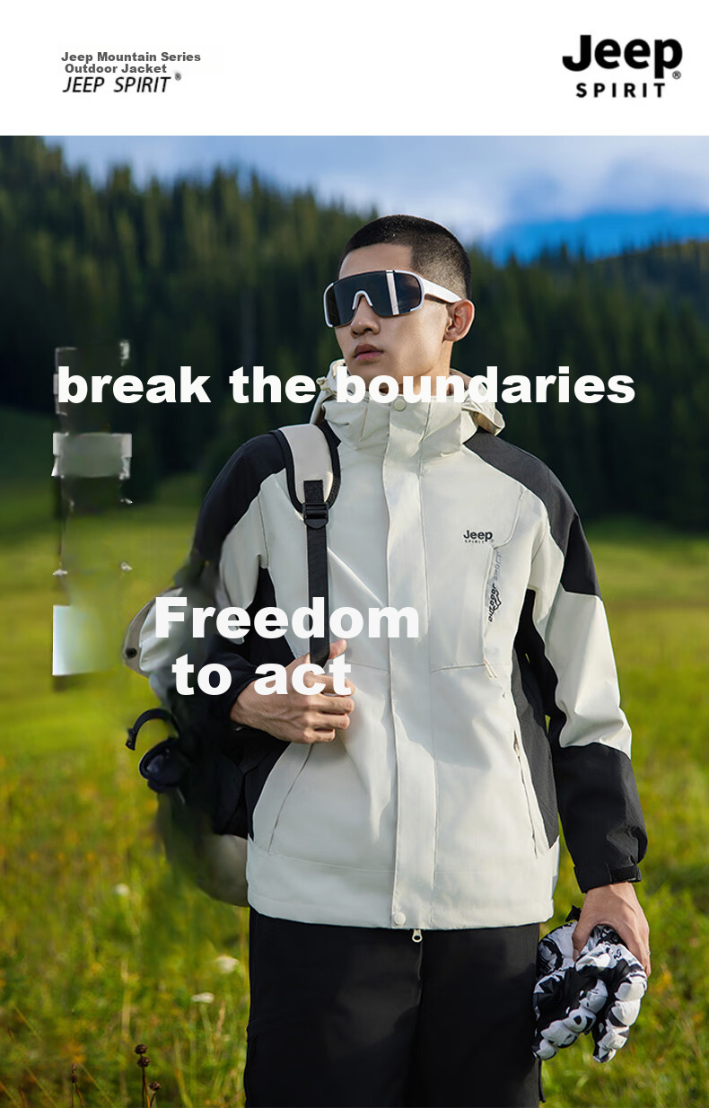 JEEP SPIRIT Windbreaker Jacket for Men And Women, Spring And Autumn Outerwear, Outdoor Windproof Coat, Warm Windbreaker 2