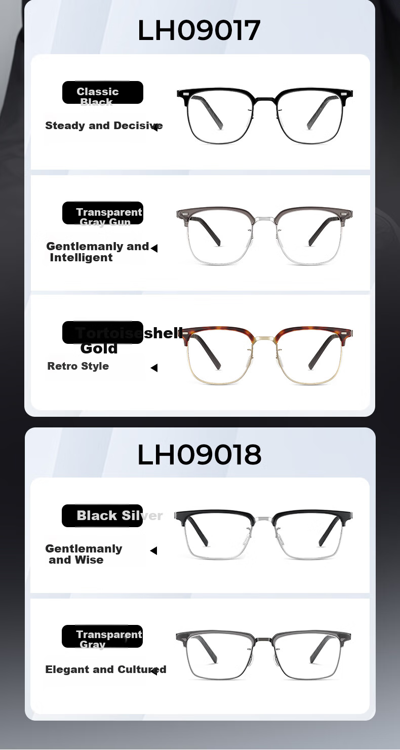 ZEISS Thin Steel Series | Ultra-Light Semi-Rimless Business Eyeglasses for Men, Professional Anti-Blue Light And Anti-Radiation, Compatible with ZEISS Lenses 5