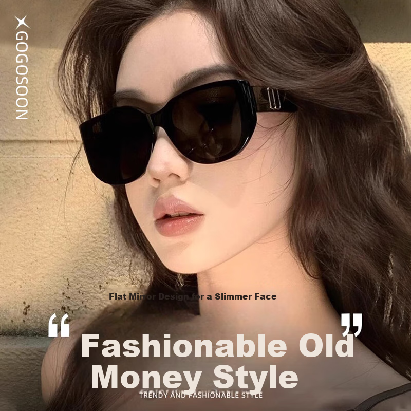 GOGOSOON 2025 New Style Retro Sunglasses for Women, Elegant UV400 Anti-UV Large Face Slimming Polarized Sunglasses