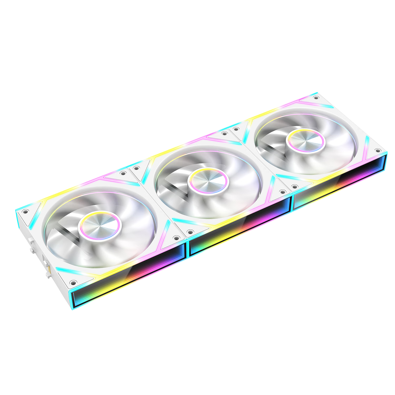 Jingpinlu Prism V2 Building Block Fan White Single Blade Wireless Connectable 12CM PC Case Cooling Fan RGB Sync 5V 3-Pin ARGB PWM Speed Control