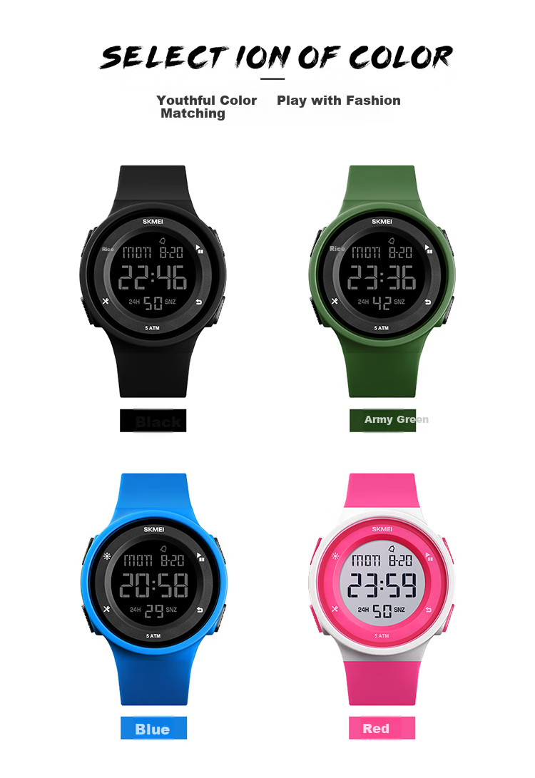 Skmei Student Digital Watch for Middle And High School Students, Teenagers' Sports Watch, Children's Alarm Clock, Time-Telling Watch, Birthday Gift 2045 13