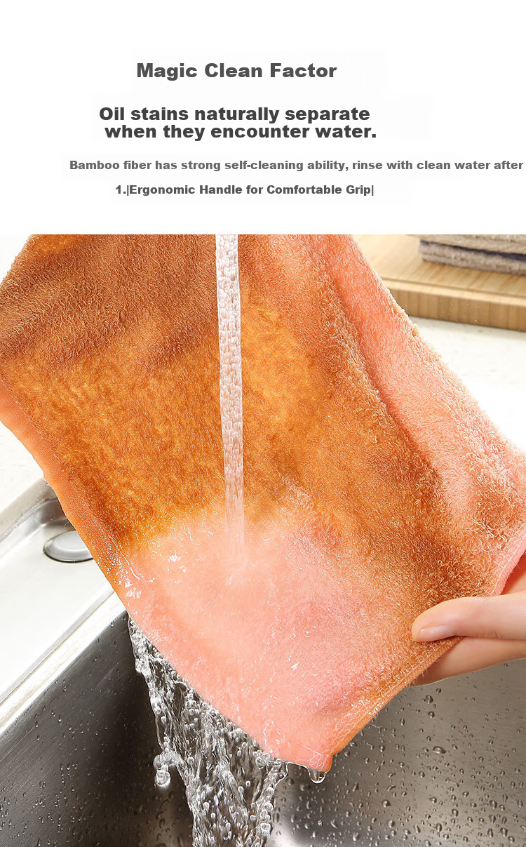 Wuyuehua Abrasive Sponge Scouring Pad, 5-Pack, Removes Oil And Dirt, Non-Stick, Kitchen Cleaning Cloth, Dish Washing Tool 3