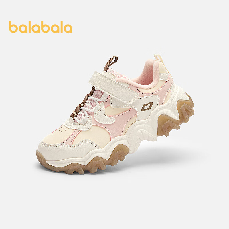 BALABALA Kids' Sports Shoes Girls' Shoes 2025 New Autumn and Winter Shoes Thick-soled Dad Shoes Color-blocked 208425140204