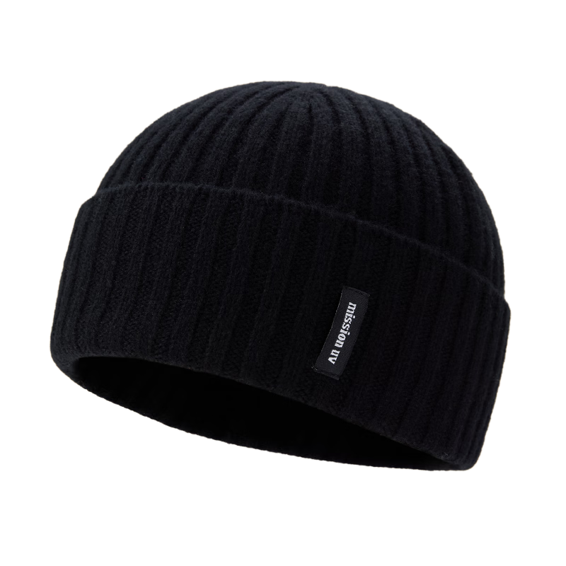 MISSION UV Pure Wool Warm Knit Beanie Cap Winter Outdoor Cold Weather Hat for Men