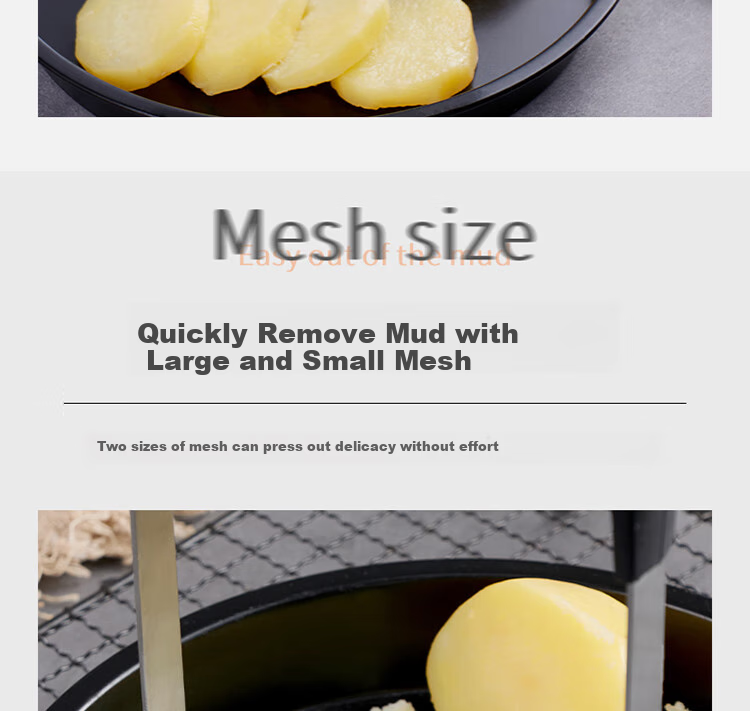 Baijie Stainless Steel Potato Masher, Manual Potato Press, Home Use Potato Masher, Potato Puree Crusher Tool, Baby Food Grinder 9