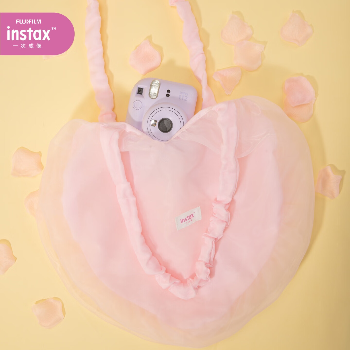 INSTAX Fuji INSTAX Valentine's Day Mesh Bag, Love Pink