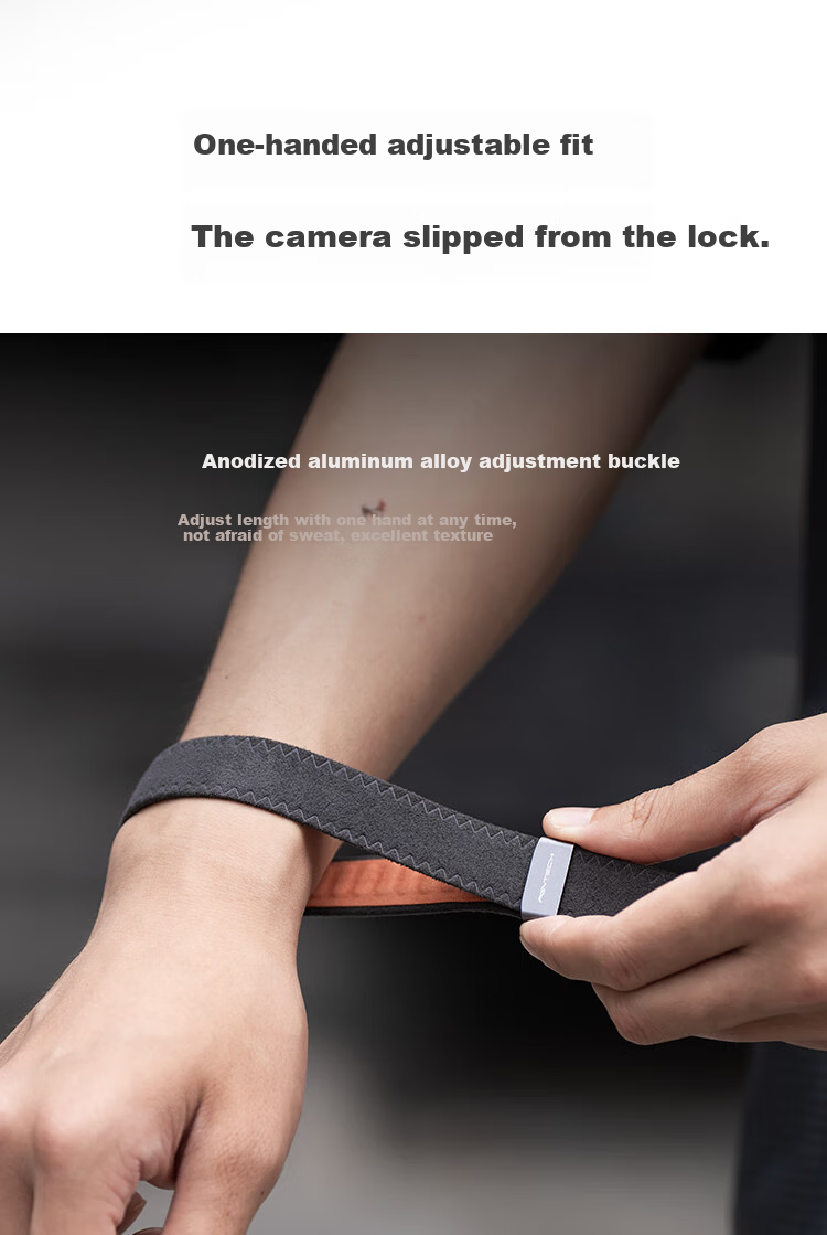 PGYTECH Camera Wrist Strap Air, Quick Release Lanyard for Mirrorless Cameras, Dandelion Camera Wrist Strap with Quick Release Buckle, Magnetic Quick Release, Suitable for Sony, Canon, Fuji, Oak Gray 6