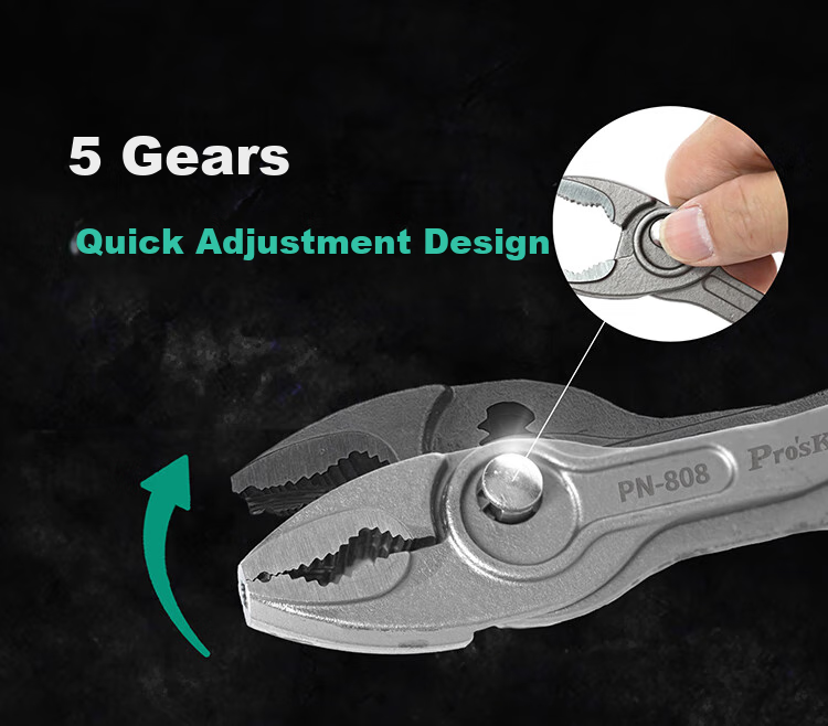 Pro'sKit 8-Inch Adjustable Multi-Function Carp Pliers, Pipe Wrench for Home Plumbing Repair, Carp Mouth Pliers PN-808 5