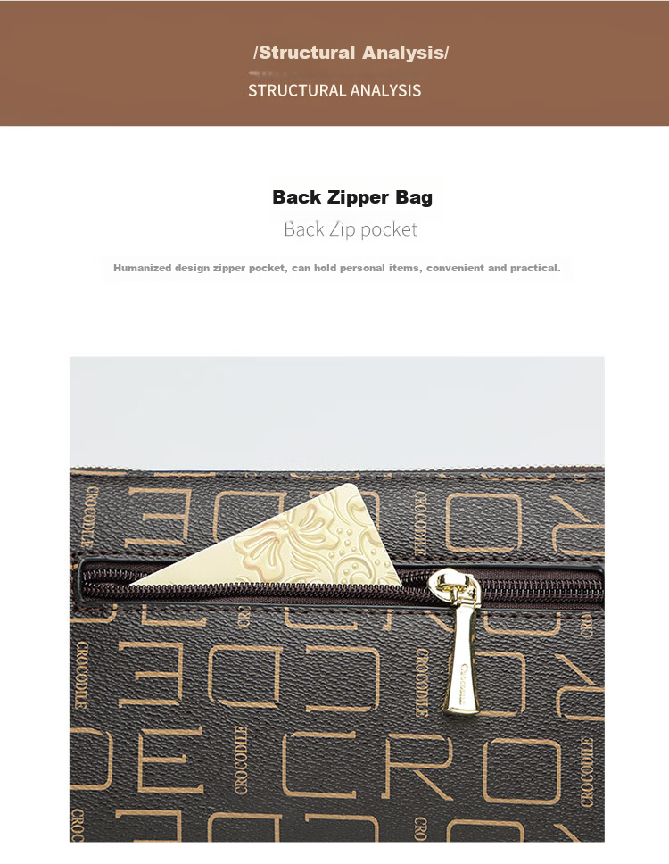 CROCODILE Goddess Festival Vintage Floral Letter Simple Crossbody Women's Handbag, Casual Underarm Bag, Shoulder Bag for Wome 10