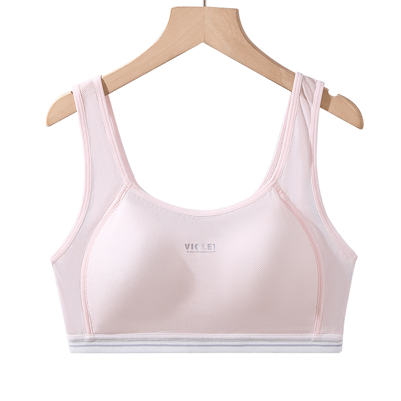 Cosmo Lady Girls' Children's Underwear Vest-Style Development Bra Mesh Thin Breathable Quick-Dry Anti-Poke Single Piece