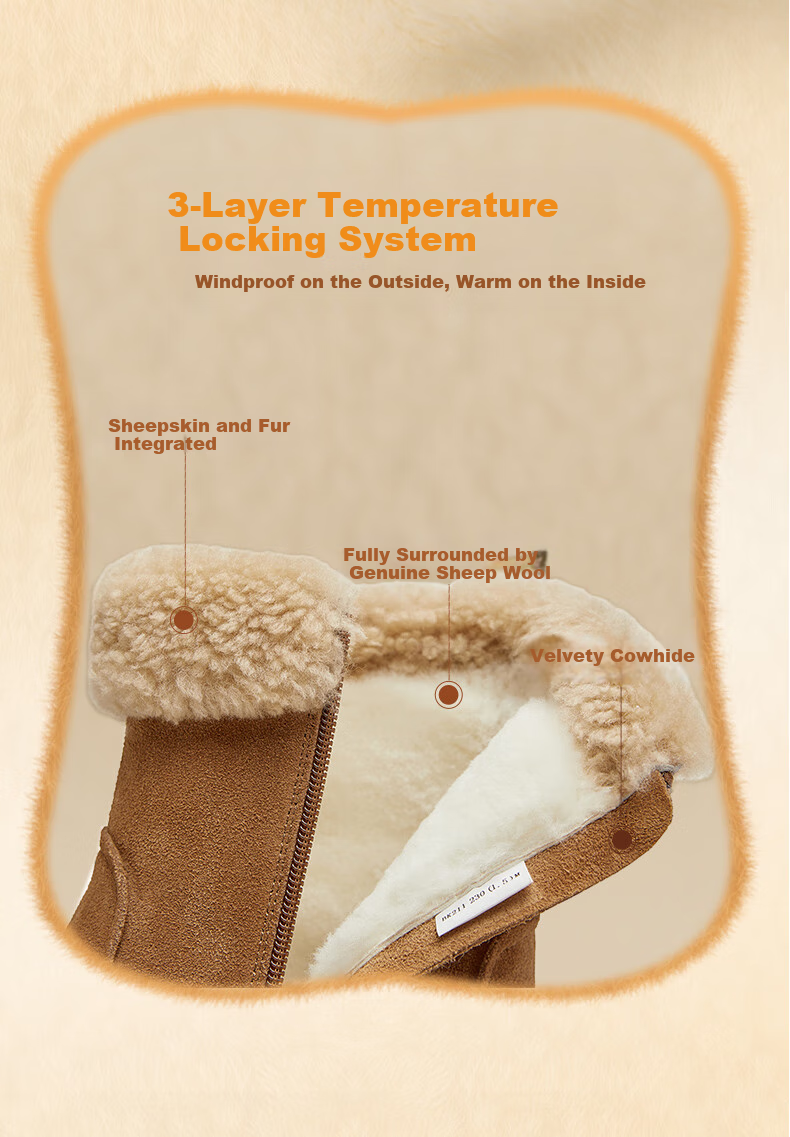 TEENMIX Snow Boots, Warm Women's Boots, Brown, Size 35 12