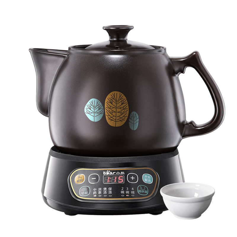 Bear Chinese Herbal Medicine Pot, 3.5L Automatic Decoction Pot, Ceramic Electric Medicine Pot for Brewing And Decocting Herbs JYH-B40Q1