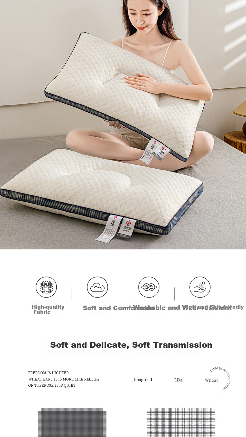 Grace Class A Pillow Core, Antibacterial Cervical Pillow, for Adults' Sleep, Deep Sleep 4