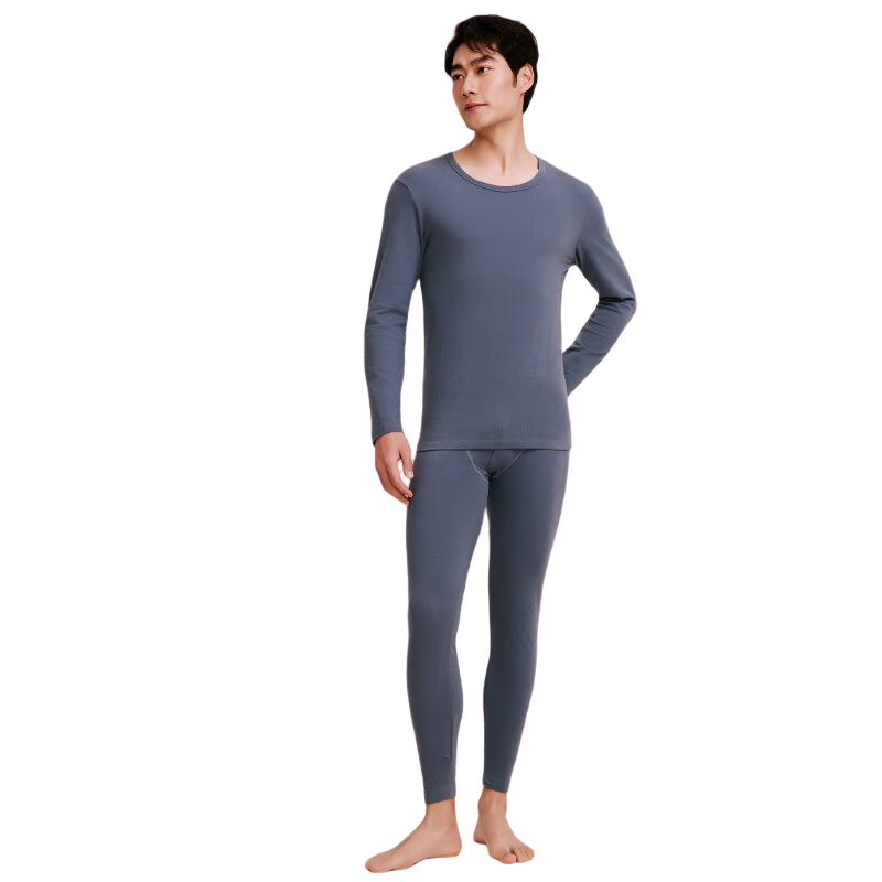 Jingshu Cotton JD Self-Owned Brand Warmth Comfortable Thermal Underwear Long-Staple Cotton 7A Antibacterial Men's Thermal Set 3XL