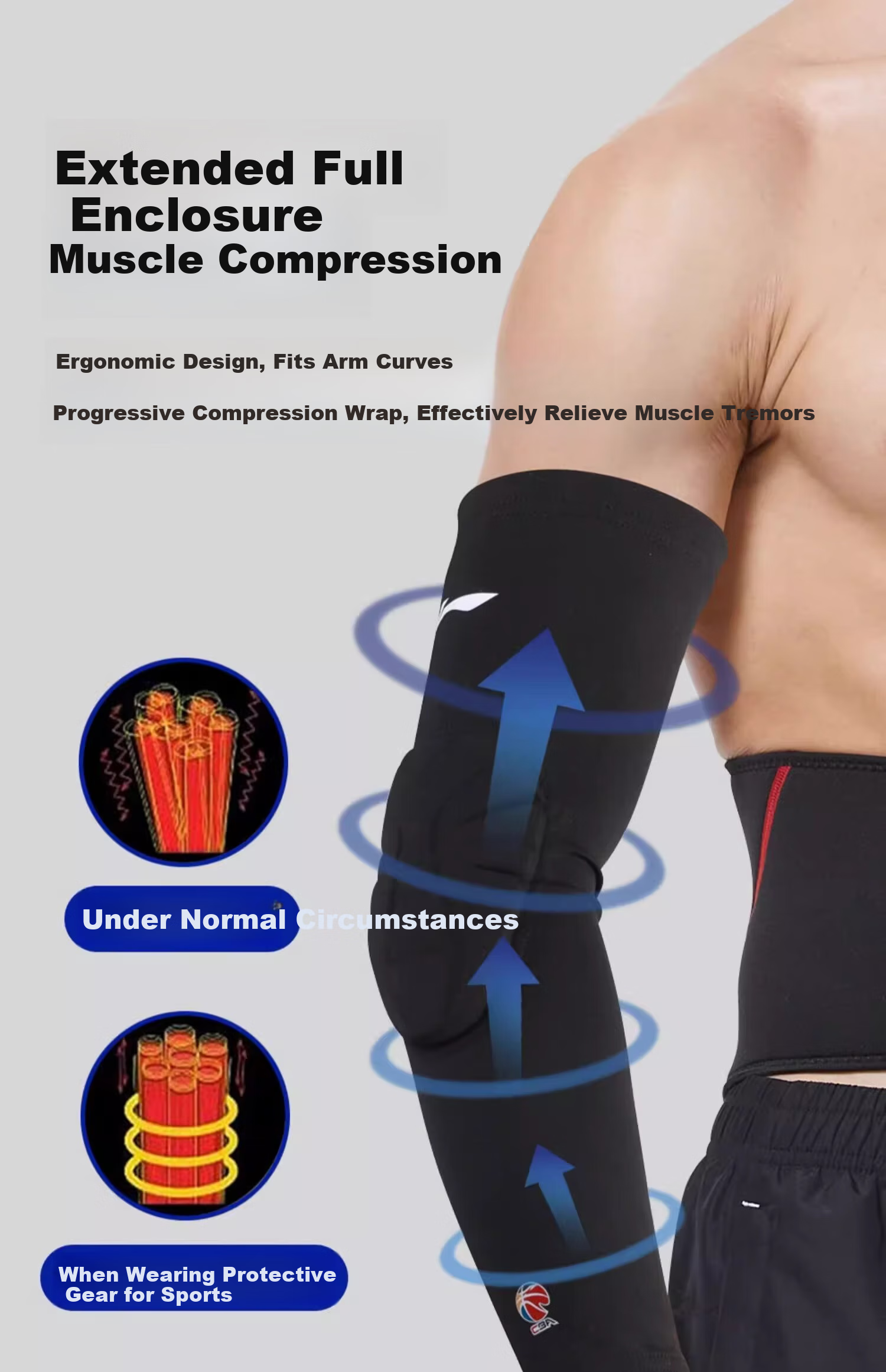 Li-Ning Sports Elbow Guard, Anti-Collision, for Men And Women, Protective Basketball Badminton Arm Brace, Compression Elbow Support 11