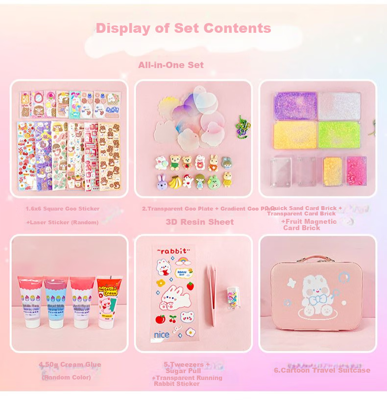 Danmiqi Cream Clay Guka Brick Deluxe Complete Set, Girls' Pretend Play DIY Toys, Birthday Gift 3