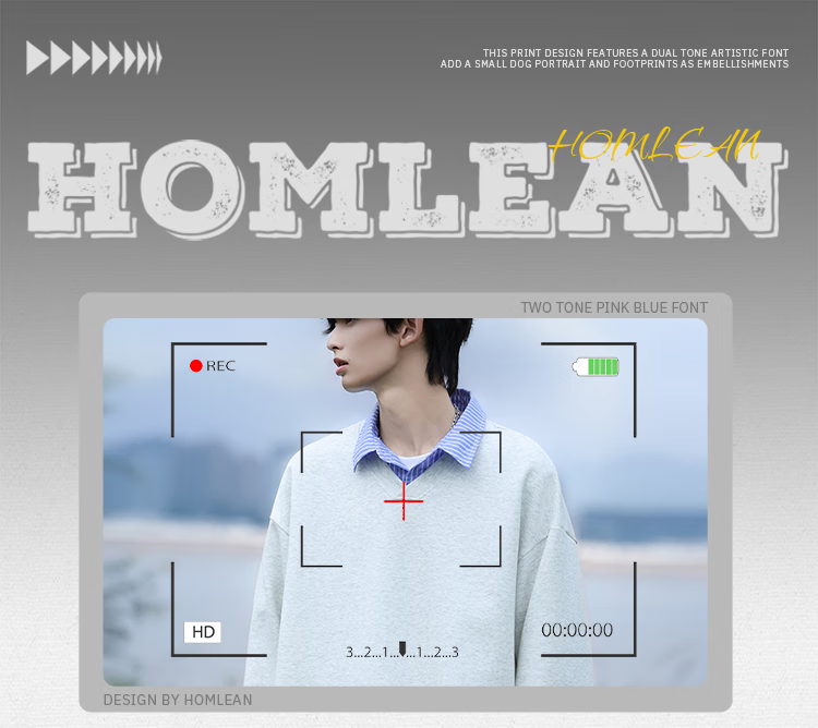 Homlean Casual Two-Piece Shirt Collar Color-Block Sweatshirt Men Autumn Winter Striped Loose Japanese Style HK05 Light Gray M 1