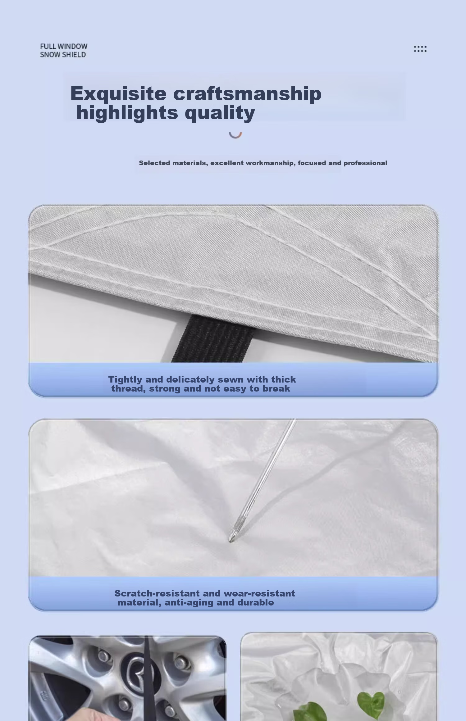 HELLOLEIBOO Car Sunshade, Windshield Cover, Sun Protection, All-Season Universal, Window Cover, Winter Thickened Half Car Cover 20