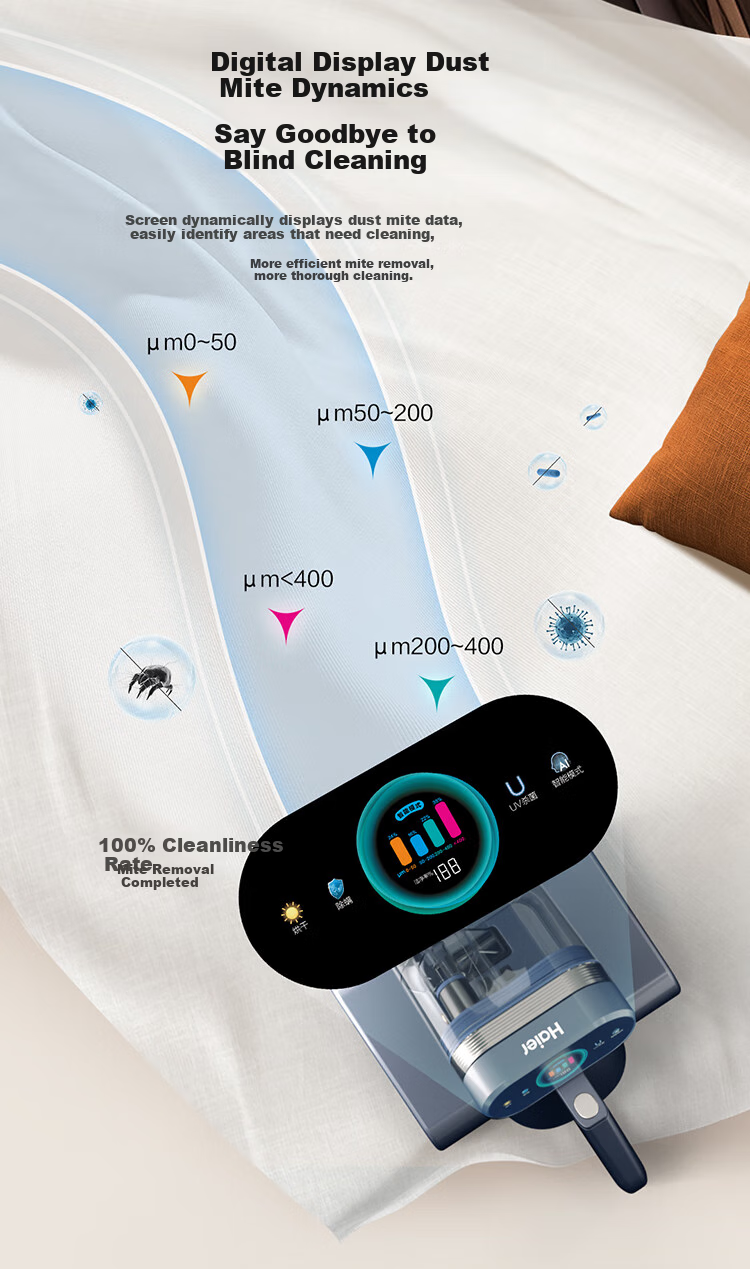 Haier [Mother And Baby Grade] Shijia Visual AI Adjustable Smart Eye Mite Remover Bed Vacuum Cleaner High Temperature Sterilization Mite Dust Pet Hair Removal Gift CS1S 7