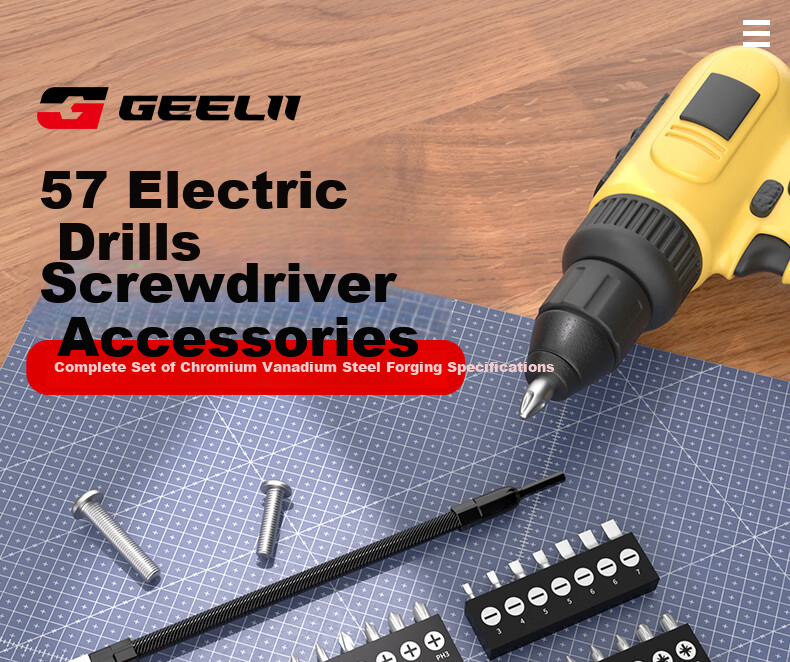 GeeLii Universal Flexible Shaft + Bit Socket Set, 57 Pieces, Screwdriver Extension Drill Connecting Rod Flexible Hose, 80002 1